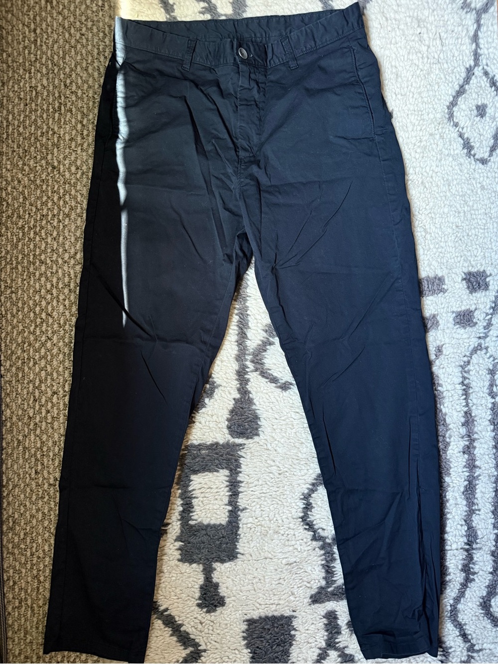 Massimo Dutti Black Slim Chinos